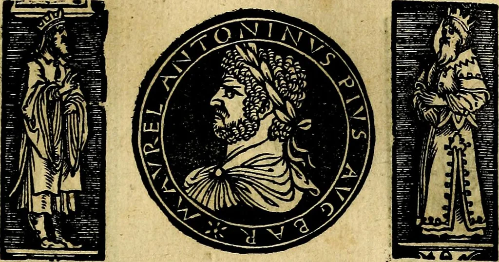 An illustration from Imperatorum et Caesarum vitæ, cum inaginibus ad vivam effigiem expressis. Libellus auctus cum elencho & iconijs consulum ab authore, 1534, leaf 76