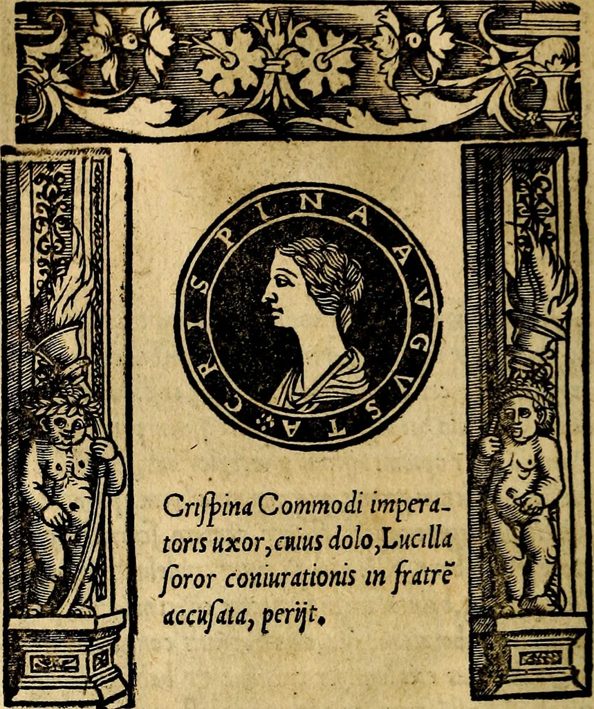 An illustration from Imperatorum et Caesarum vitæ, cum inaginibus ad vivam effigiem expressis. Libellus auctus cum elencho & iconijs consulum ab authore, 1534, leaf 81