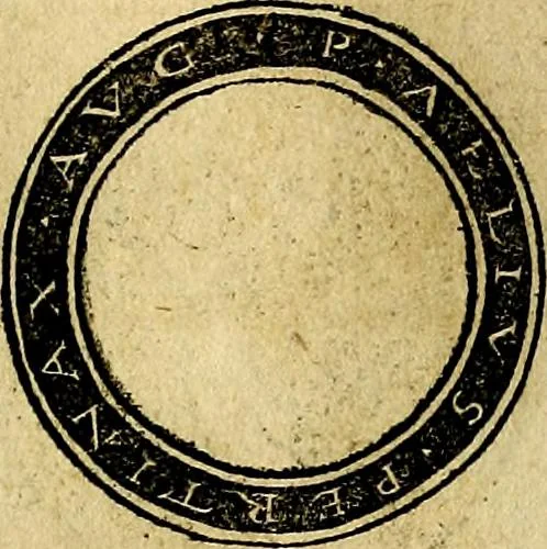 An illustration from Imperatorum et Caesarum vitæ, cum inaginibus ad vivam effigiem expressis. Libellus auctus cum elencho & iconijs consulum ab authore, 1534, leaf 82