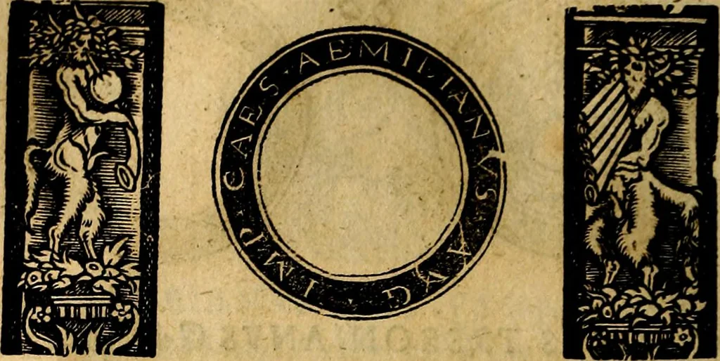 An illustration from Imperatorum et Caesarum vitæ, cum inaginibus ad vivam effigiem expressis. Libellus auctus cum elencho & iconijs consulum ab authore, 1534, leaf 99