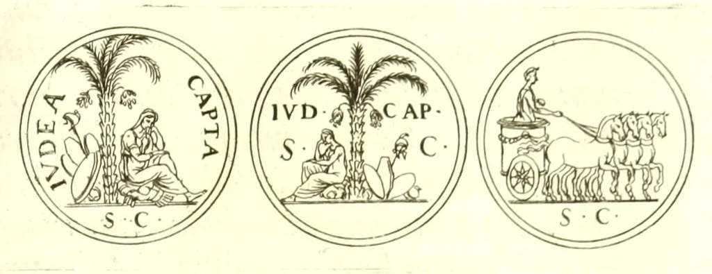 An illustration from Imperatorum romanorum numismata ex aere, mediae et minimae formae: descripta & enarrata, 1671, leaf 197