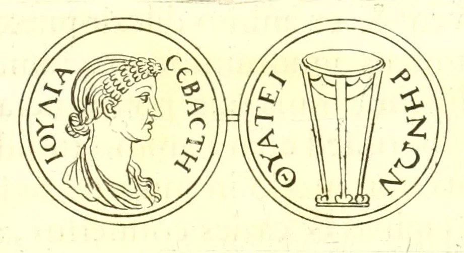 An illustration from Imperatorum romanorum numismata ex aere, mediae et minimae formae: descripta & enarrata, 1671, leaf 205