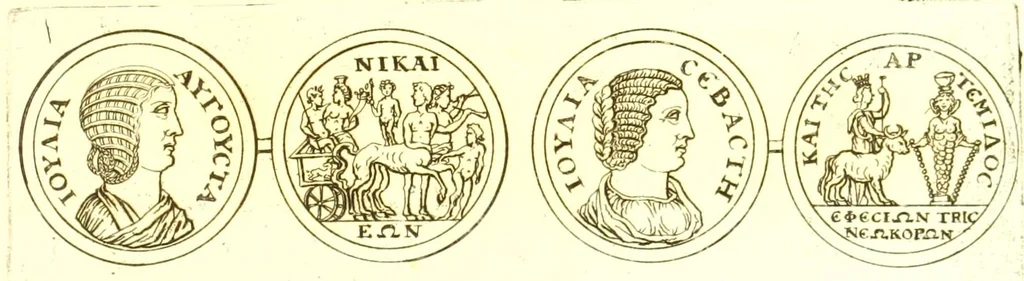 An illustration from Imperatorum romanorum numismata ex aere, mediae et minimae formae: descripta & enarrata, 1671, leaf 353