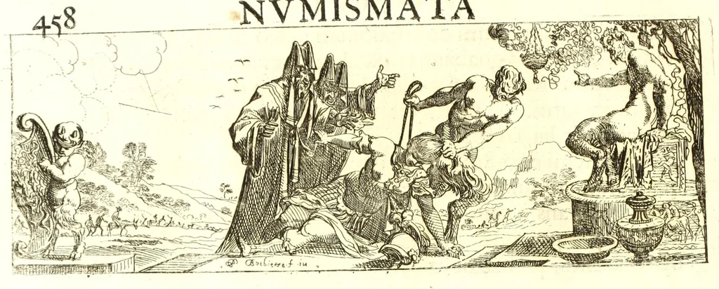An illustration from Imperatorum romanorum numismata ex aere, mediae et minimae formae: descripta & enarrata, 1671, leaf 522