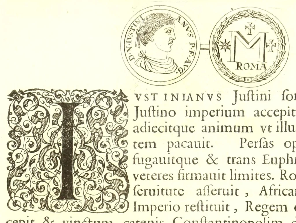 An illustration from Imperatorum romanorum numismata ex aere, mediae et minimae formae: descripta & enarrata, 1671, leaf 559