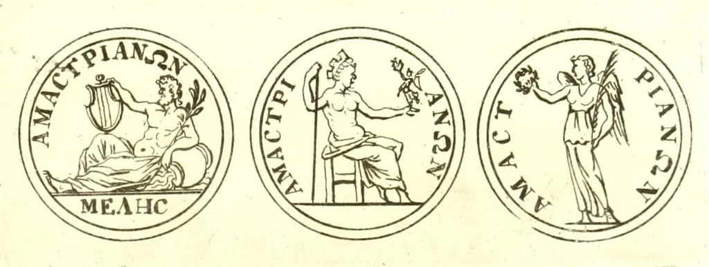 An illustration from Imperatorum romanorum numismata ex aere, mediae et minimae formae: descripta & enarrata, 1671, leaf 59