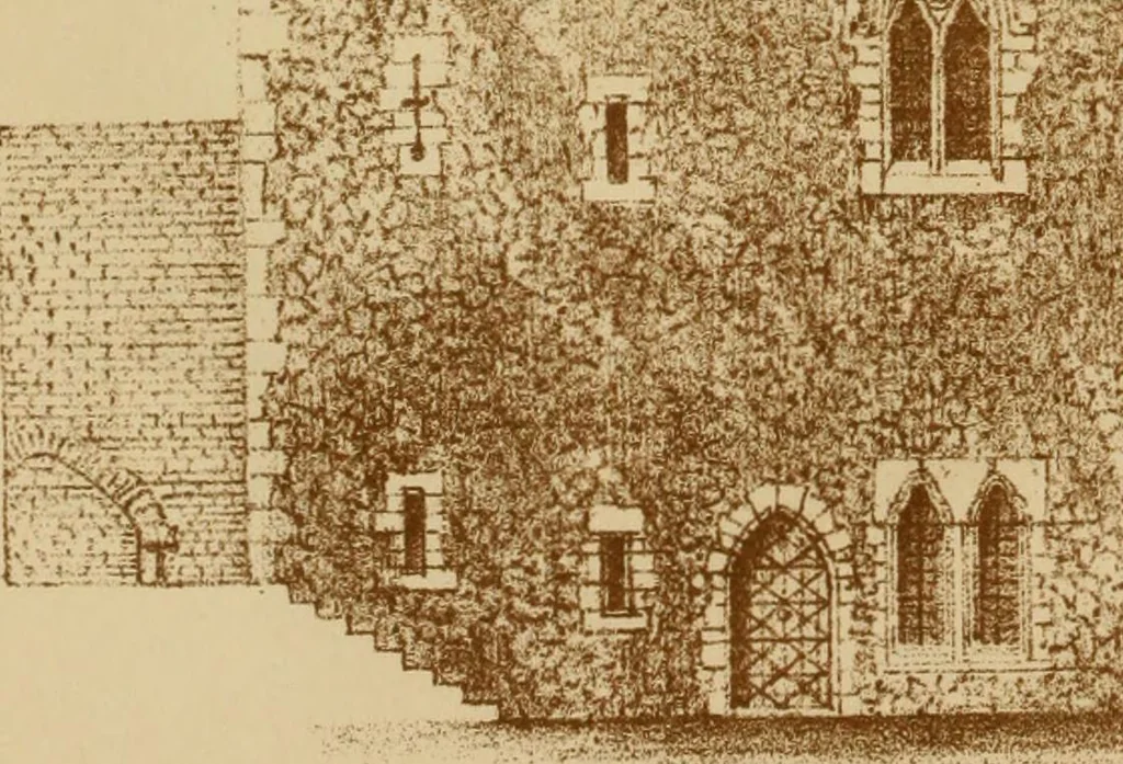 An illustration from The imperial island; England's chronicle in stone;, 1886, leaf 113