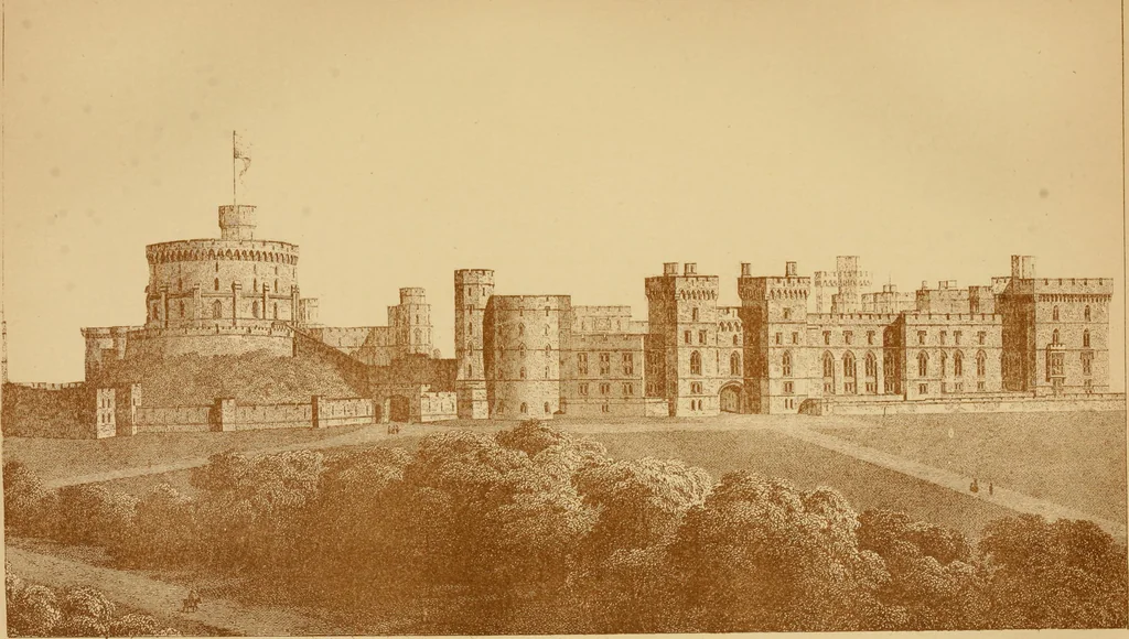 An illustration from The imperial island; England's chronicle in stone;, 1886, leaf 136