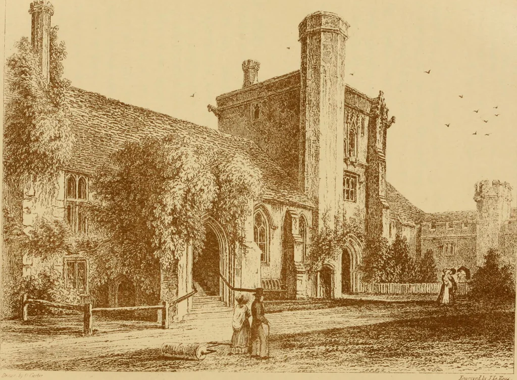 An illustration from The imperial island; England's chronicle in stone;, 1886, leaf 182