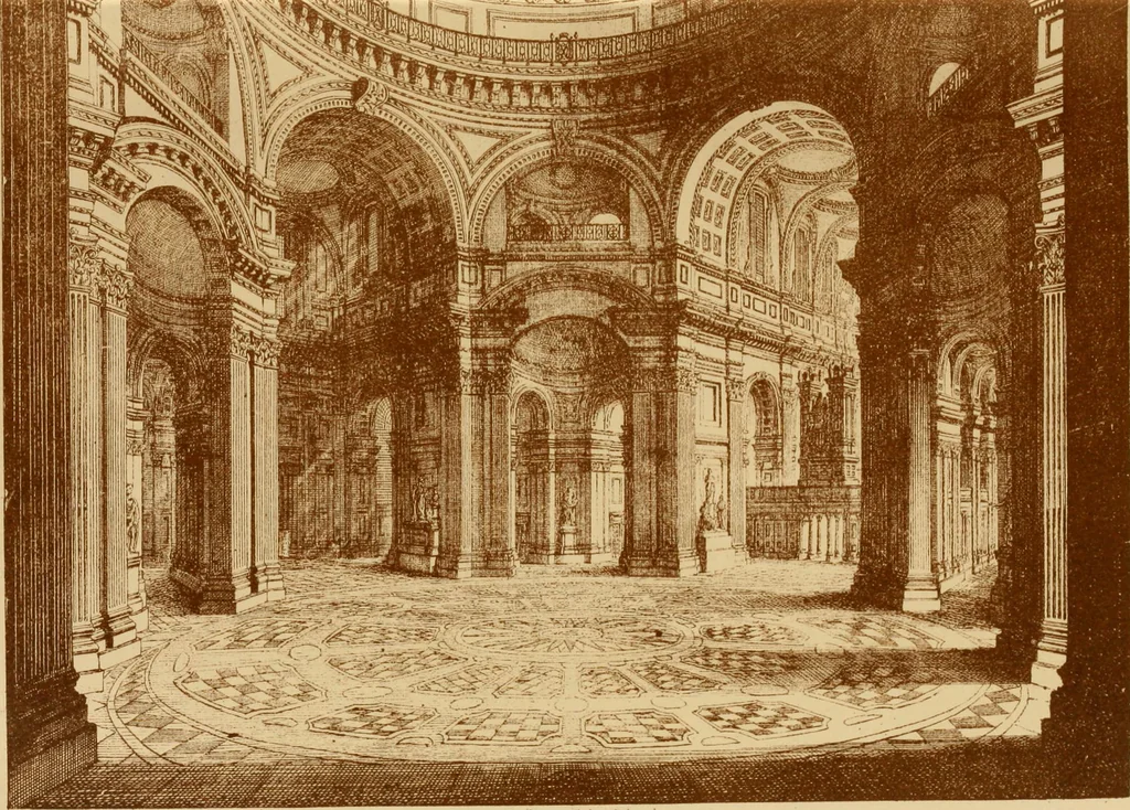 An illustration from The imperial island; England's chronicle in stone;, 1886, leaf 206