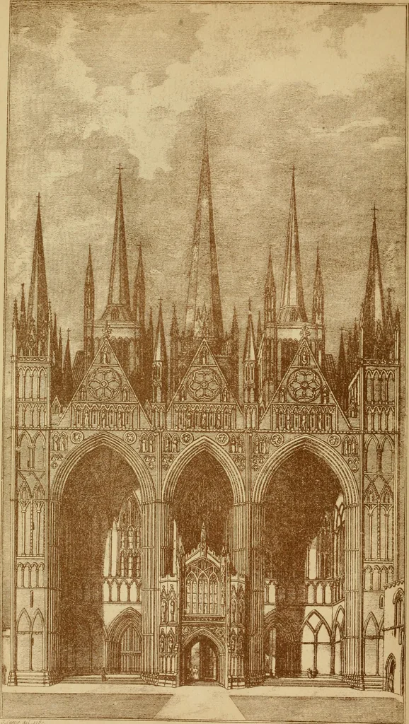 An illustration from The imperial island; England's chronicle in stone;, 1886, leaf 219