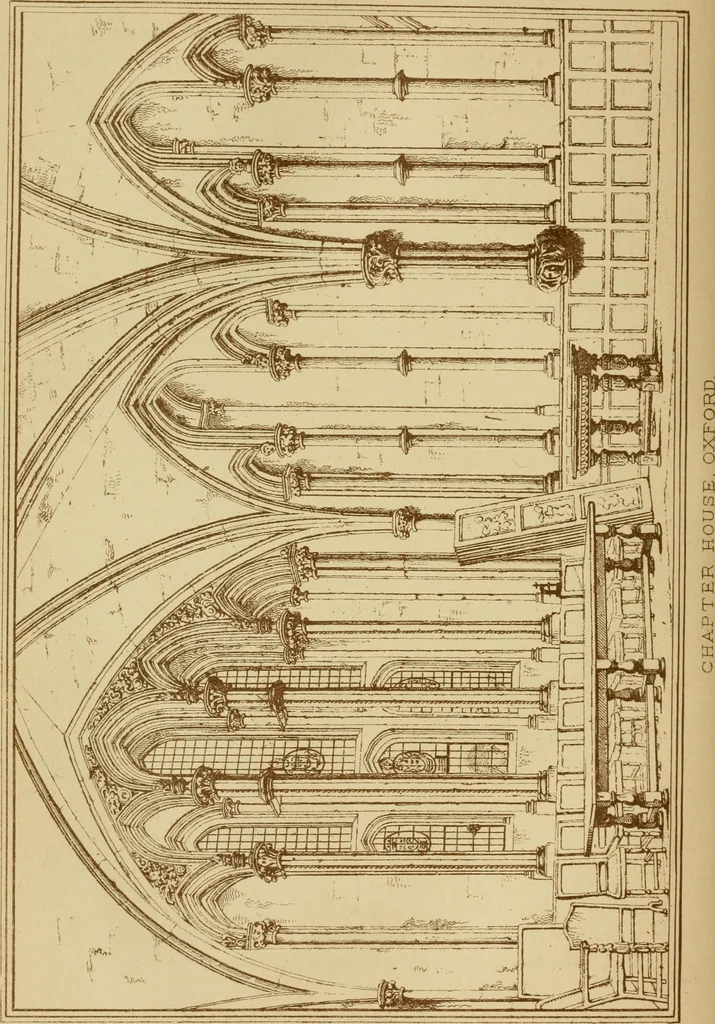 An illustration from The imperial island; England's chronicle in stone;, 1886, leaf 249