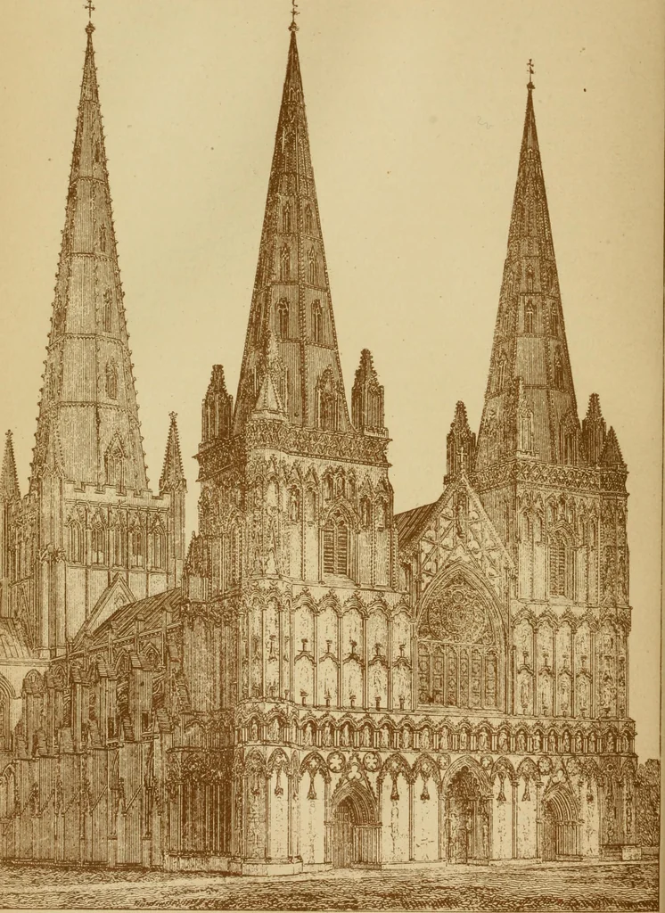 An illustration from The imperial island; England's chronicle in stone;, 1886, leaf 265