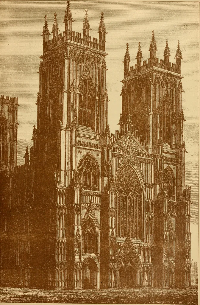 An illustration from The imperial island; England's chronicle in stone;, 1886, leaf 288