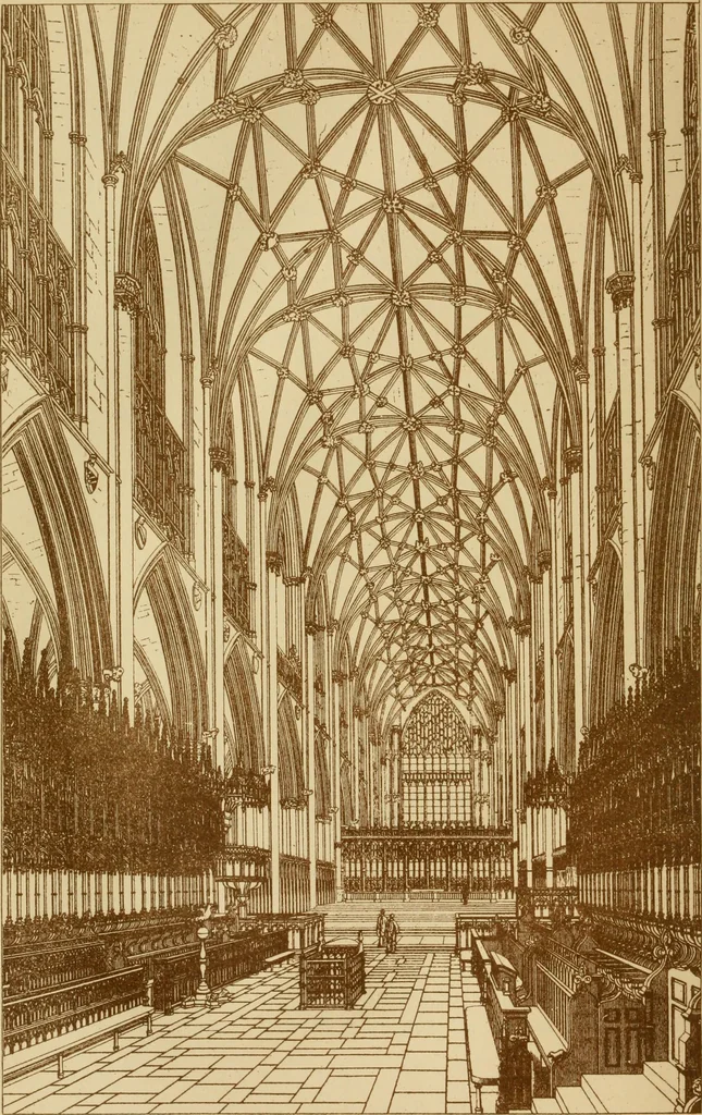 An illustration from The imperial island; England's chronicle in stone;, 1886, leaf 293
