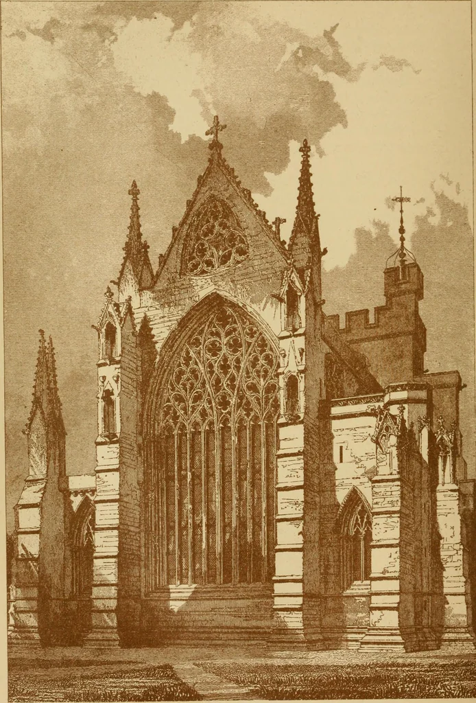 An illustration from The imperial island; England's chronicle in stone;, 1886, leaf 305