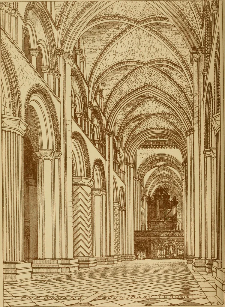 An illustration from The imperial island; England's chronicle in stone;, 1886, leaf 315