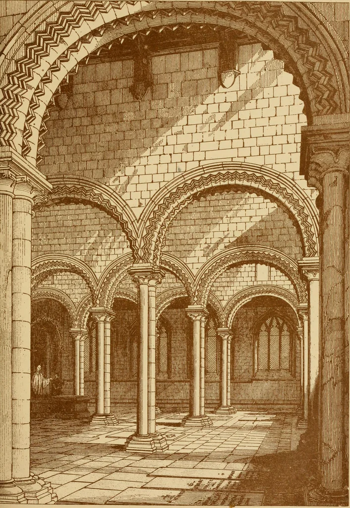 An illustration from The imperial island; England's chronicle in stone;, 1886, leaf 318