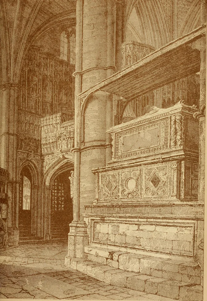 An illustration from The imperial island; England's chronicle in stone;, 1886, leaf 332