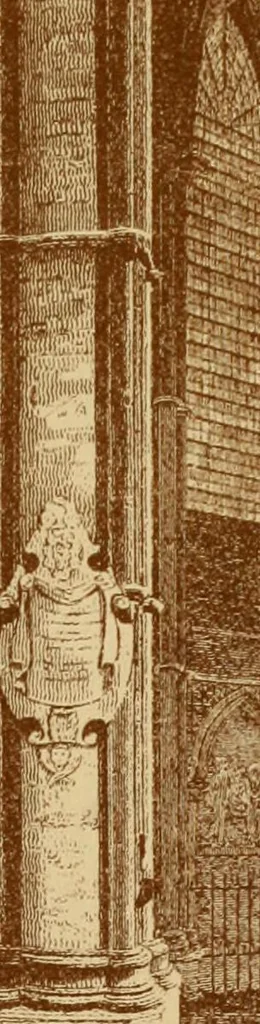 An illustration from The imperial island; England's chronicle in stone;, 1886, leaf 336