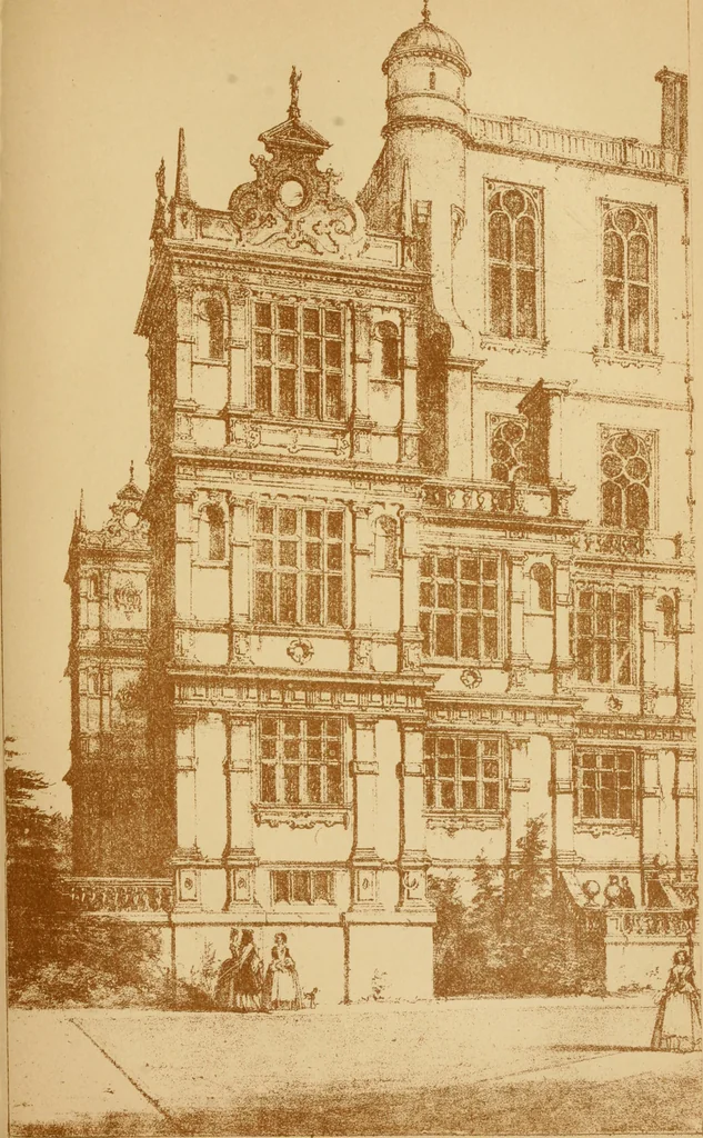 An illustration from The imperial island; England's chronicle in stone;, 1886, leaf 486