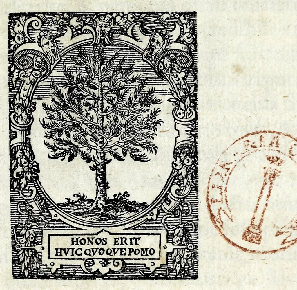 An illustration from Impp. romanorum numismata a Pompeio Magno ad Heraclium editio altera : multis nummorum millibus aucta, 1601, leaf 5