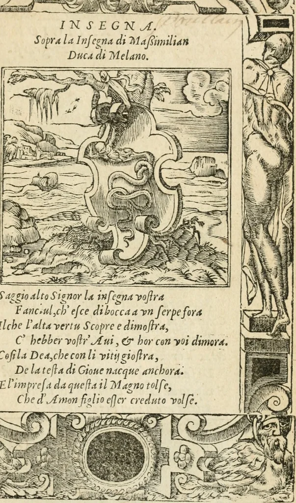 An illustration from Diverse imprese accommodate a diuerse moralità : con versi che i loro significati dichiarano insieme con molte altre nella lingua italiana non piu tradotte, 1551, leaf 10