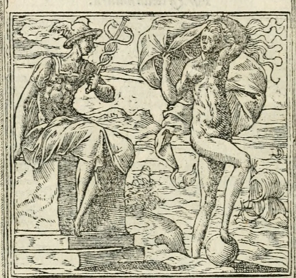 An illustration from Diverse imprese accommodate a diuerse moralità : con versi che i loro significati dichiarano insieme con molte altre nella lingua italiana non piu tradotte, 1551, leaf 101