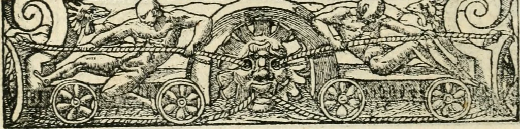 An illustration from Diverse imprese accommodate a diuerse moralità : con versi che i loro significati dichiarano insieme con molte altre nella lingua italiana non piu tradotte, 1551, leaf 105