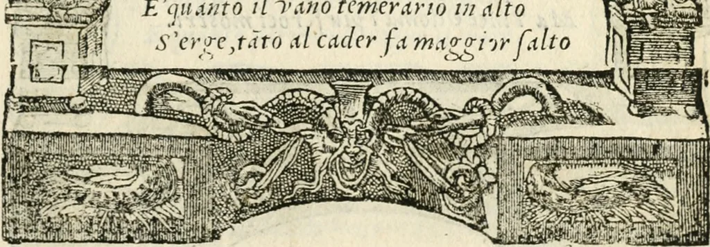 An illustration from Diverse imprese accommodate a diuerse moralità : con versi che i loro significati dichiarano insieme con molte altre nella lingua italiana non piu tradotte, 1551, leaf 106