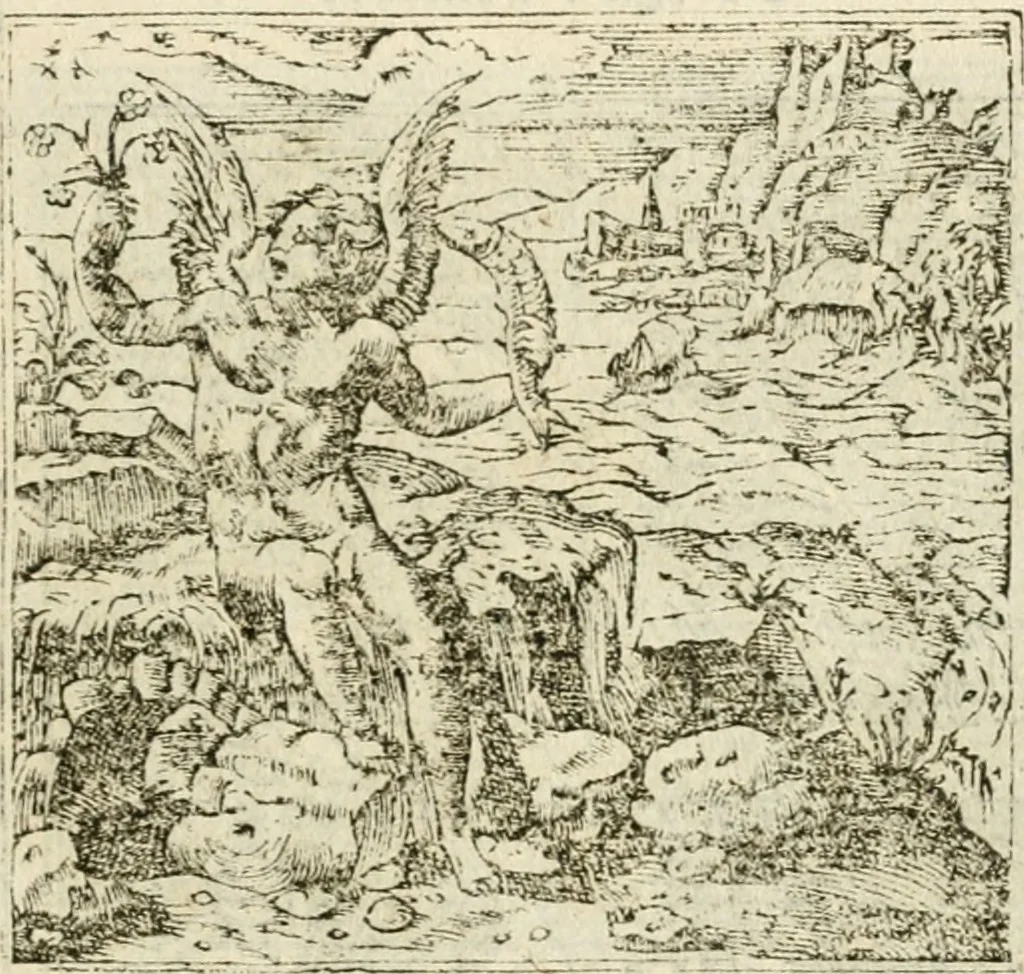 An illustration from Diverse imprese accommodate a diuerse moralità : con versi che i loro significati dichiarano insieme con molte altre nella lingua italiana non piu tradotte, 1551, leaf 108