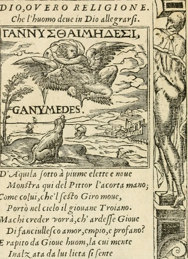 An illustration from Diverse imprese accommodate a diuerse moralità : con versi che i loro significati dichiarano insieme con molte altre nella lingua italiana non piu tradotte, 1551, leaf 11