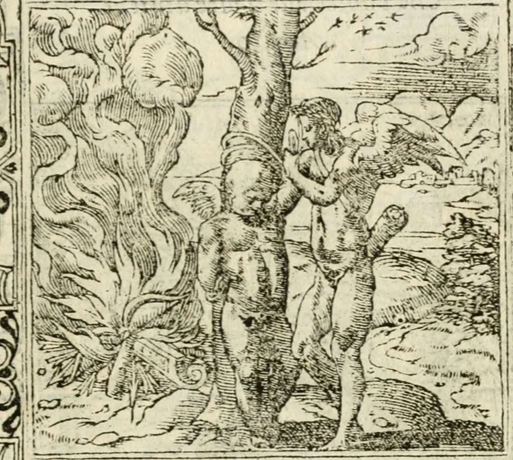 An illustration from Diverse imprese accommodate a diuerse moralità : con versi che i loro significati dichiarano insieme con molte altre nella lingua italiana non piu tradotte, 1551, leaf 112