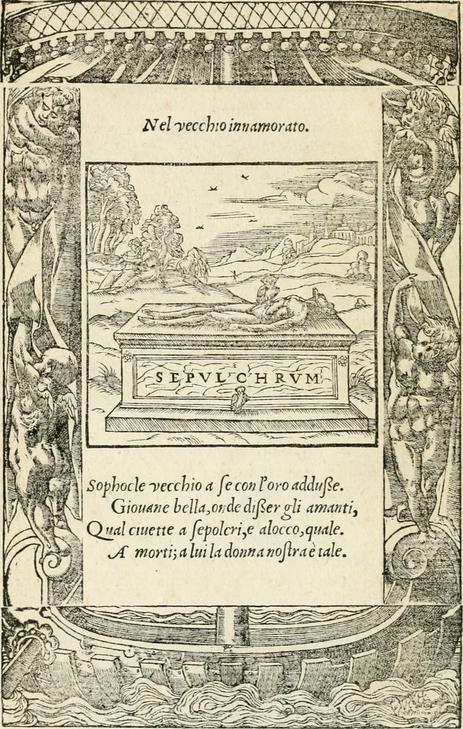 An illustration from Diverse imprese accommodate a diuerse moralità : con versi che i loro significati dichiarano insieme con molte altre nella lingua italiana non piu tradotte, 1551, leaf 119