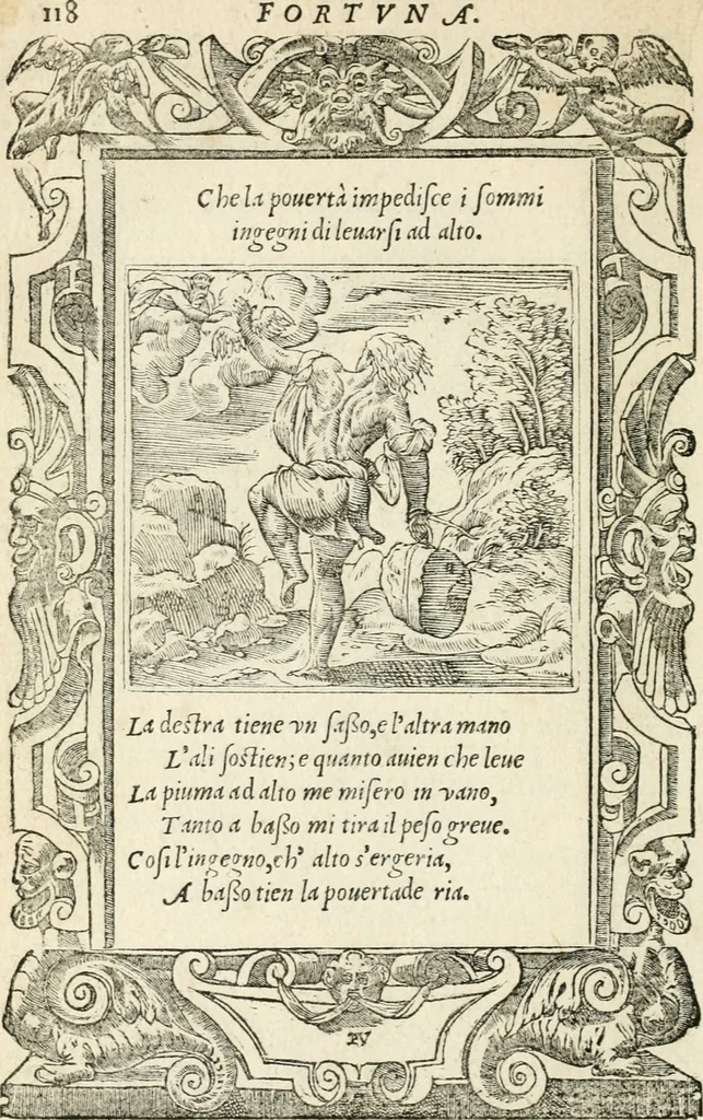 An illustration from Diverse imprese accommodate a diuerse moralità : con versi che i loro significati dichiarano insieme con molte altre nella lingua italiana non piu tradotte, 1551, leaf 123