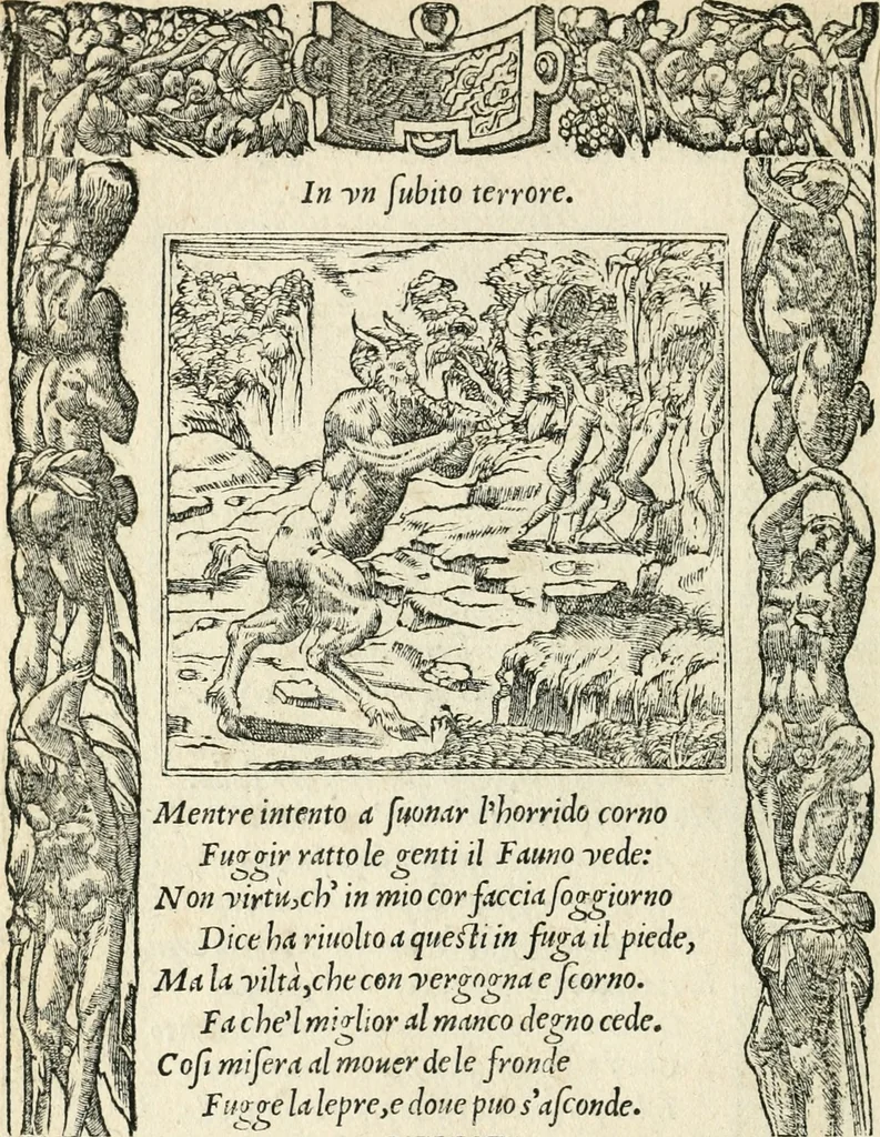 An illustration from Diverse imprese accommodate a diuerse moralità : con versi che i loro significati dichiarano insieme con molte altre nella lingua italiana non piu tradotte, 1551, leaf 125