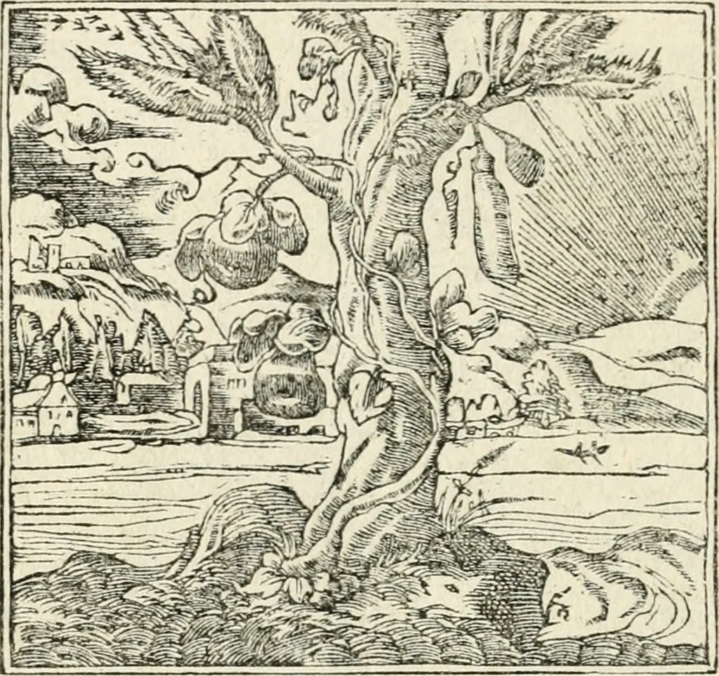 An illustration from Diverse imprese accommodate a diuerse moralità : con versi che i loro significati dichiarano insieme con molte altre nella lingua italiana non piu tradotte, 1551, leaf 127