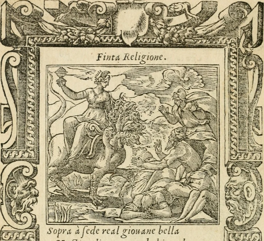 An illustration from Diverse imprese accommodate a diuerse moralità : con versi che i loro significati dichiarano insieme con molte altre nella lingua italiana non piu tradotte, 1551, leaf 13