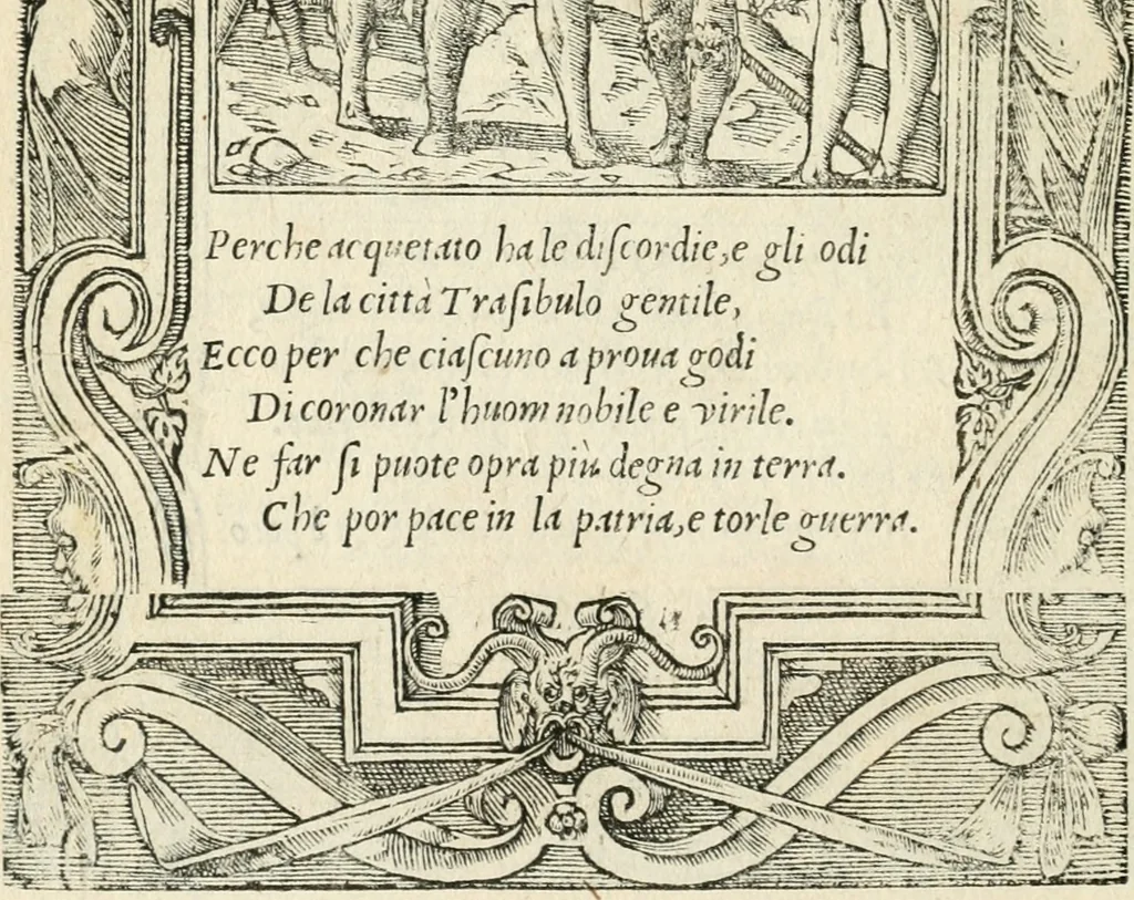 An illustration from Diverse imprese accommodate a diuerse moralità : con versi che i loro significati dichiarano insieme con molte altre nella lingua italiana non piu tradotte, 1551, leaf 137