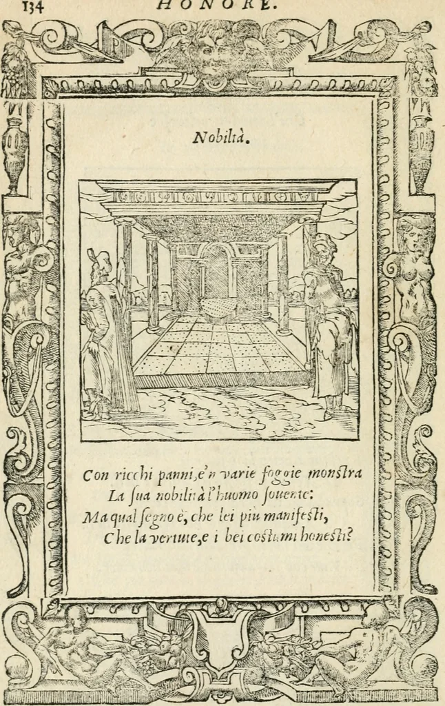 An illustration from Diverse imprese accommodate a diuerse moralità : con versi che i loro significati dichiarano insieme con molte altre nella lingua italiana non piu tradotte, 1551, leaf 139