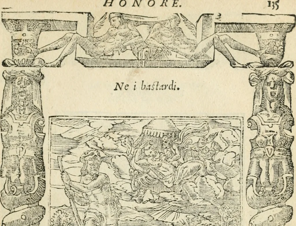 An illustration from Diverse imprese accommodate a diuerse moralità : con versi che i loro significati dichiarano insieme con molte altre nella lingua italiana non piu tradotte, 1551, leaf 140