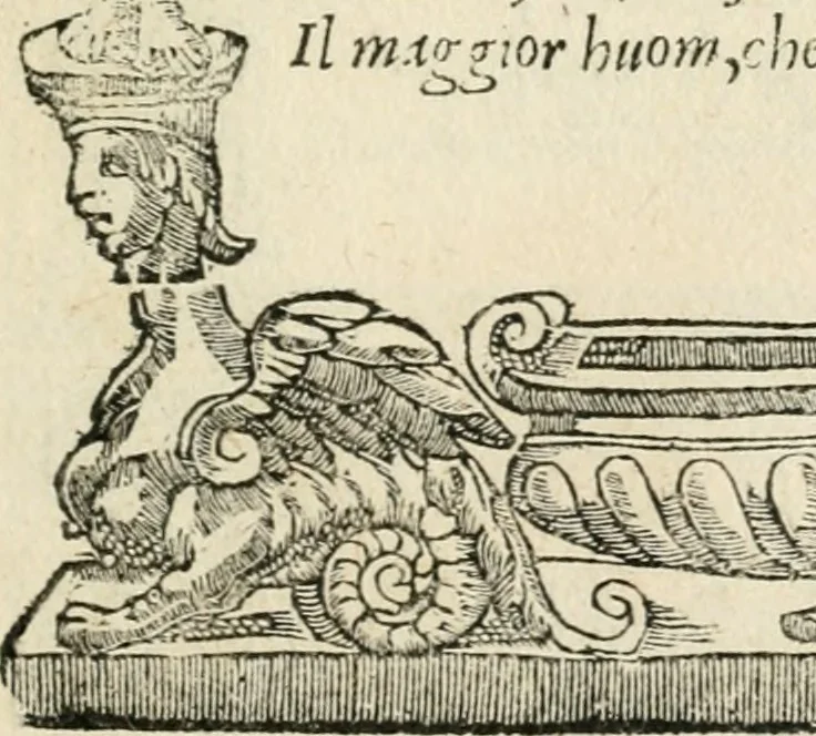An illustration from Diverse imprese accommodate a diuerse moralità : con versi che i loro significati dichiarano insieme con molte altre nella lingua italiana non piu tradotte, 1551, leaf 140