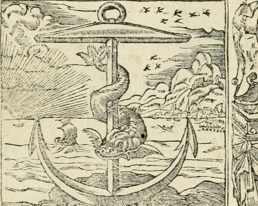 An illustration from Diverse imprese accommodate a diuerse moralità : con versi che i loro significati dichiarano insieme con molte altre nella lingua italiana non piu tradotte, 1551, leaf 144