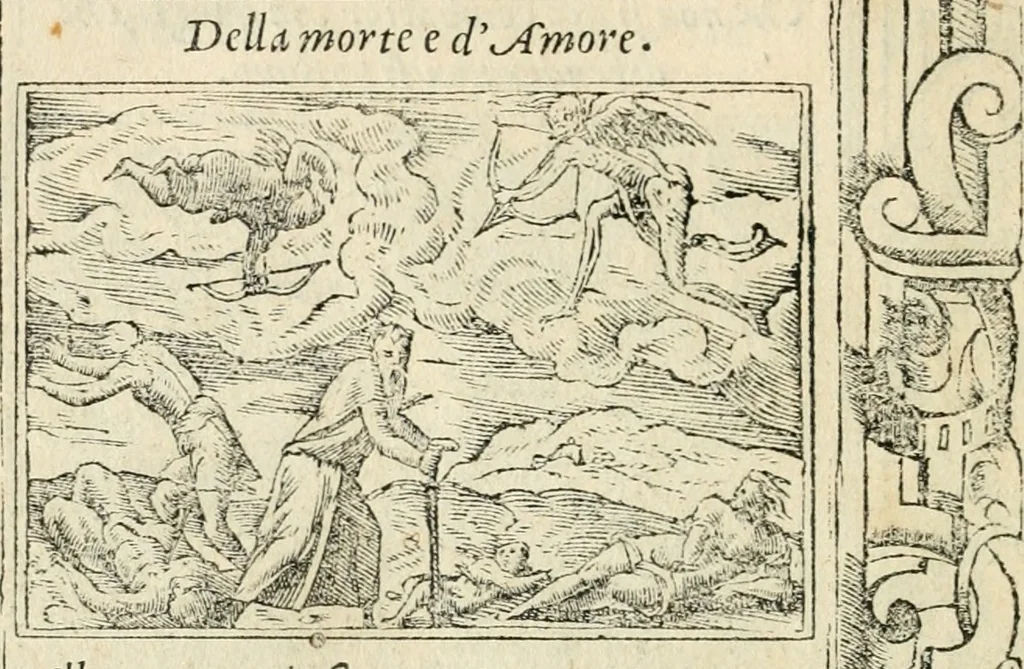 An illustration from Diverse imprese accommodate a diuerse moralità : con versi che i loro significati dichiarano insieme con molte altre nella lingua italiana non piu tradotte, 1551, leaf 153