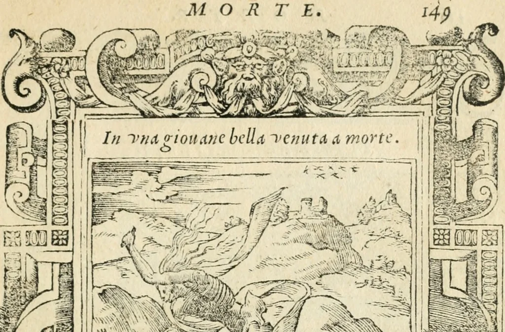 An illustration from Diverse imprese accommodate a diuerse moralità : con versi che i loro significati dichiarano insieme con molte altre nella lingua italiana non piu tradotte, 1551, leaf 154