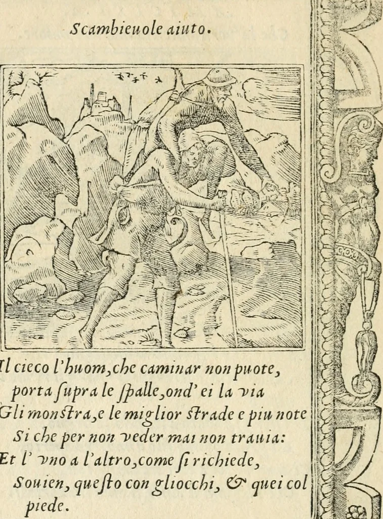 An illustration from Diverse imprese accommodate a diuerse moralità : con versi che i loro significati dichiarano insieme con molte altre nella lingua italiana non piu tradotte, 1551, leaf 157