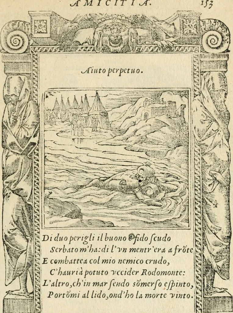 An illustration from Diverse imprese accommodate a diuerse moralità : con versi che i loro significati dichiarano insieme con molte altre nella lingua italiana non piu tradotte, 1551, leaf 158