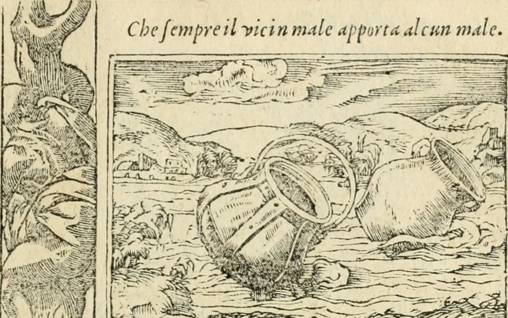 An illustration from Diverse imprese accommodate a diuerse moralità : con versi che i loro significati dichiarano insieme con molte altre nella lingua italiana non piu tradotte, 1551, leaf 160