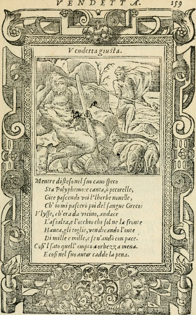 An illustration from Diverse imprese accommodate a diuerse moralità : con versi che i loro significati dichiarano insieme con molte altre nella lingua italiana non piu tradotte, 1551, leaf 164
