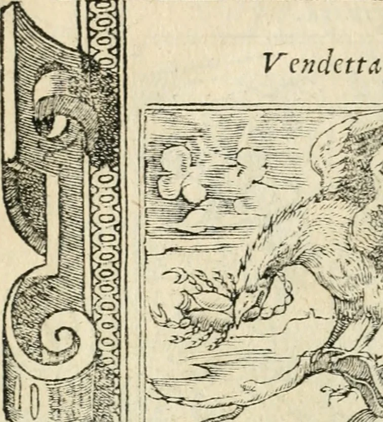 An illustration from Diverse imprese accommodate a diuerse moralità : con versi che i loro significati dichiarano insieme con molte altre nella lingua italiana non piu tradotte, 1551, leaf 165